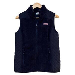 Vineyard Vines Navy Blue quilted and fleece vest size S